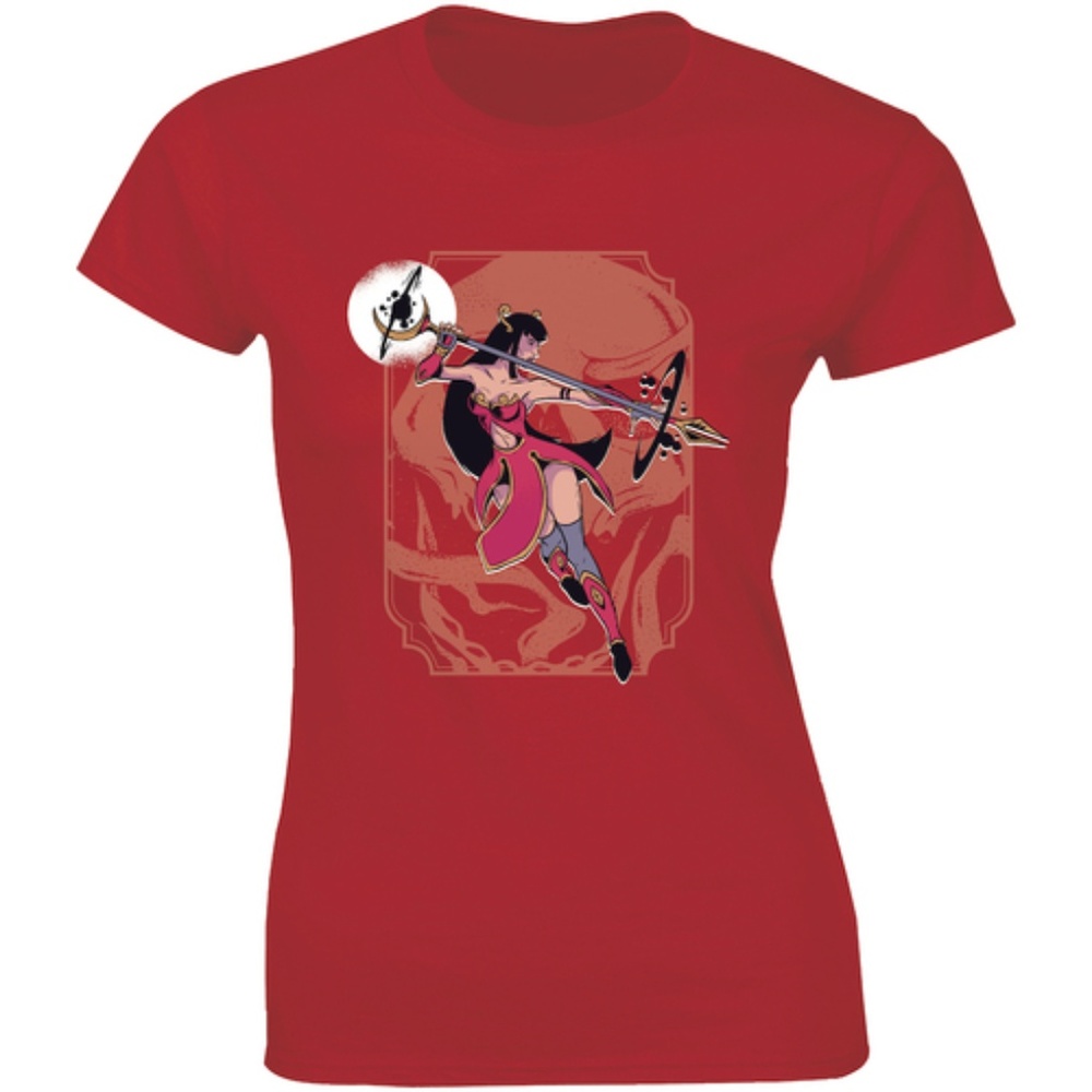 A Brave Lady Warrior In Hand With Spear T-shirt